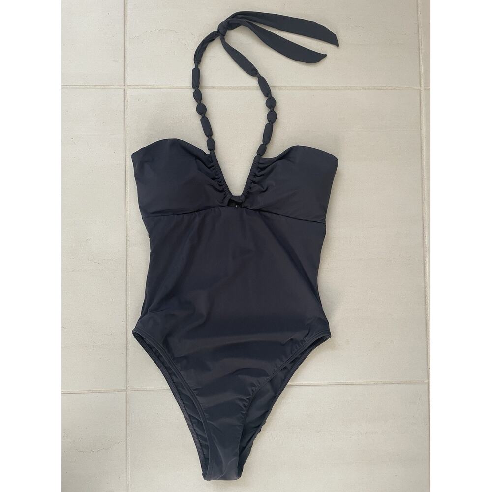 Vix Paula Hermanny Swim One Piece Swimsuit Beaded Beach Summer